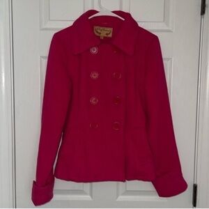 Pink pea coat